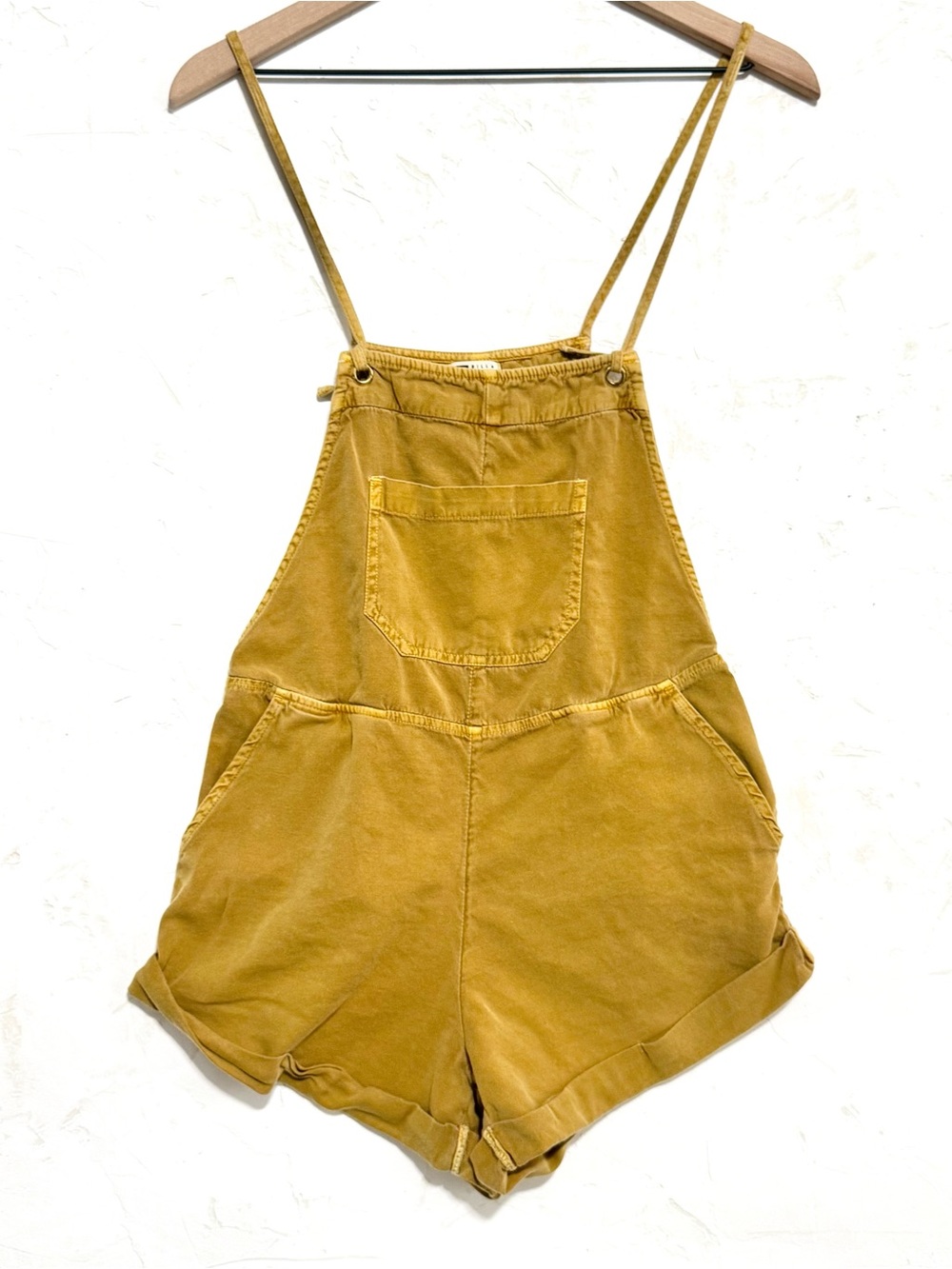 Billabong Mustard Short Overalls Romper XS